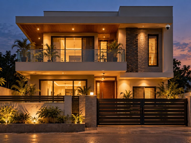 Home exterior representing residential CCTV installation